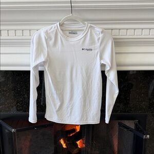 Columbia Kids' Classic White Long Sleeve Tee